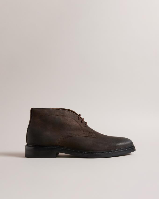 Botte Chukka Ted Baker Polished Suede Marron Chocolat Homme | SQS-98350158